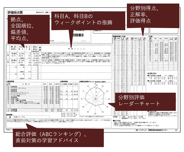 評価採点票のイメージ